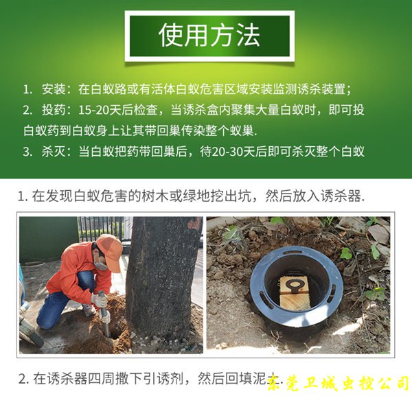 东莞灭白蚁引诱箱,别墅监测白蚁装置,园林白蚁绿化诱杀箱